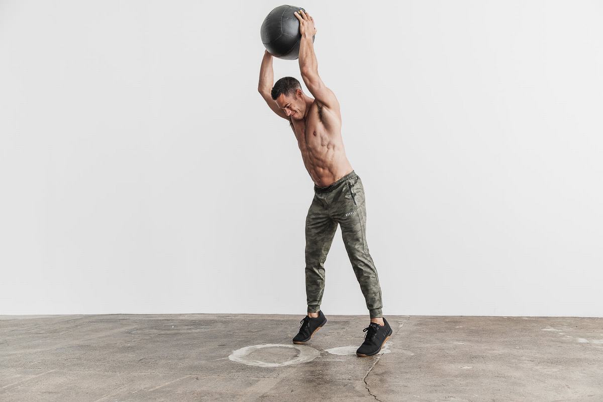 Nobull Men's Joggers Green Camo | Australia (LB9138)